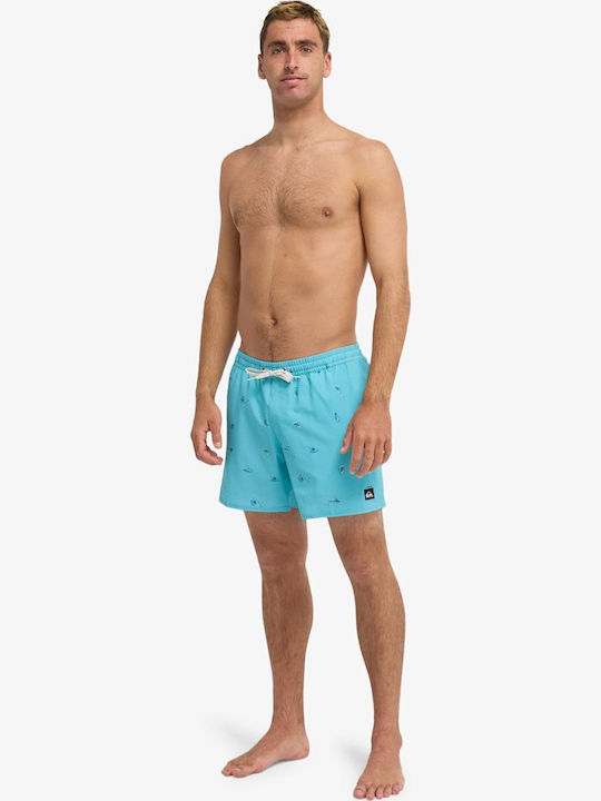 Stretch Ανδρικό Μαγιό Σορτς Aqua με Σχέδια