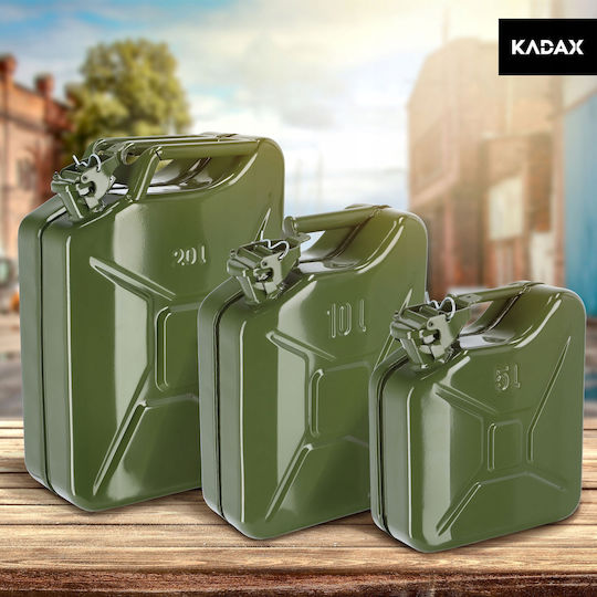 Kadax Steel Fuel Canister 20l + 31 Cm Funnel Green