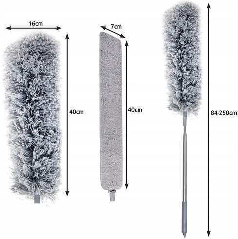 Telescopic Dust Brush Two Attachments