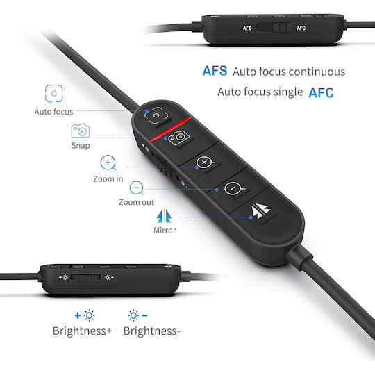 Joyusing V600 Ultra Hd 4k 12mp Document Camera Auto Focus 40 Adjustable Leds Built-in Microphone Usb Presentations Conferences Obs Live Streaming Windows Mac