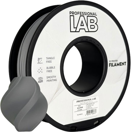 Pla Filament 3d Printer Professional Lab 1 Kg 1.75 Mm Silver Gray