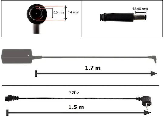 Original Hp Charger 19.5v 6.15a 120w Connector 7.4x5.0mm