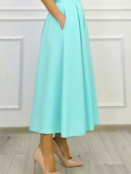Damen Skorts Hohe Taille Türkis