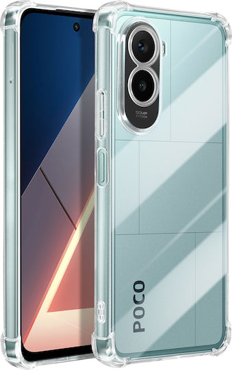 Mayaxess Thin Soft Silicone Bumper Case Xiaomi Poco M7 4g Reinforced Corners Transparent