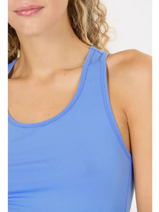 Women's Sports Sleeveless Blue Blouse Blue