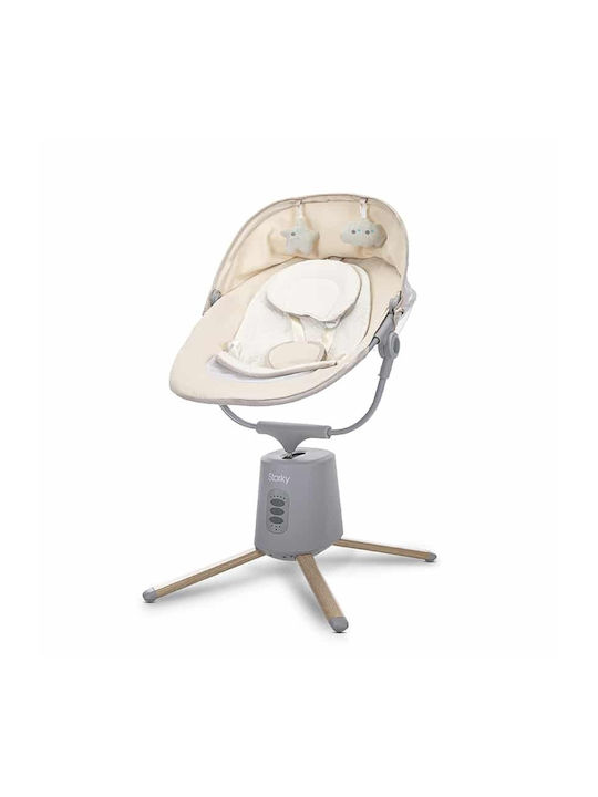 Lorelli Electric Baby Relax Swing Storky With Music and Vibration Beige for Child up to 5.2kg