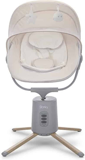 Lorelli Electric Baby Relax Swing Storky With Music and Vibration Beige for Child up to 5.2kg