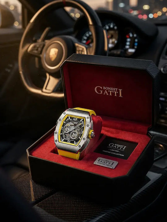 Bonest Gatti Автоматичен Часовник с Каучукова Каишка Bonest Gatti Автоматичен Часовник с Каучукова Каишка