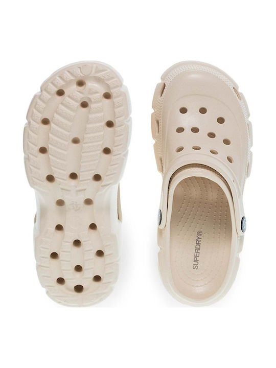 Superdry Women's Beige Clogs
