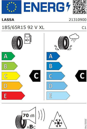 Lassa 185/65R15 92VV XL Автомобилна Гума Всесезонна