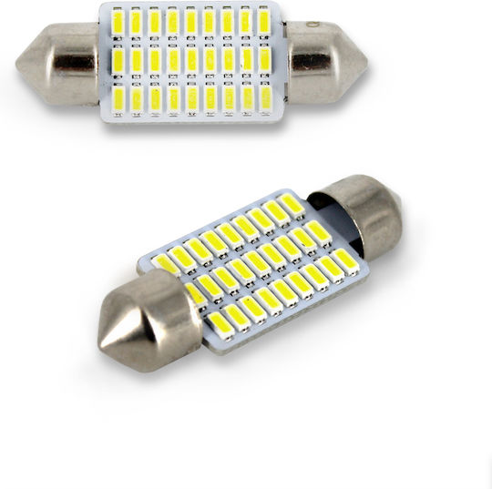 Car Led Bulb C5w 35mm Canbus 1.5w 189lm 27 Smd 12v Set 2 Pcs