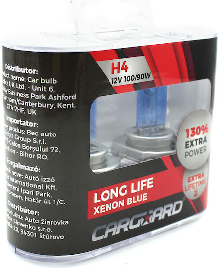 Halogen Autolampen H4 12V 100/90W +130% Helligkeit Scheinwerfer Set 2 Stück