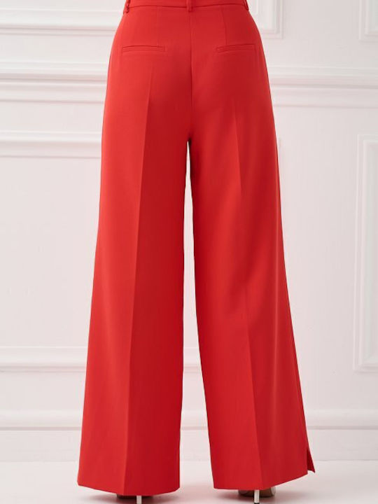 Women's Fabric Trousers Red