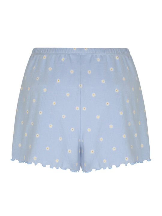 Hunkemöller Summer Women's Pyjama Shorts Blue Pointelle