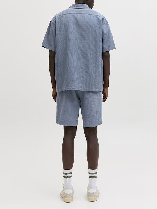 Resort Short Sleeve Cotton Shirt Blue Mirage