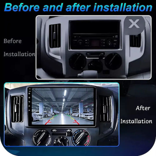 Car Audio System for Nissan NV200 2009-2020 Bluetooth USB WiFi GPS Apple CarPlay Android Auto with 9" Touch Screen