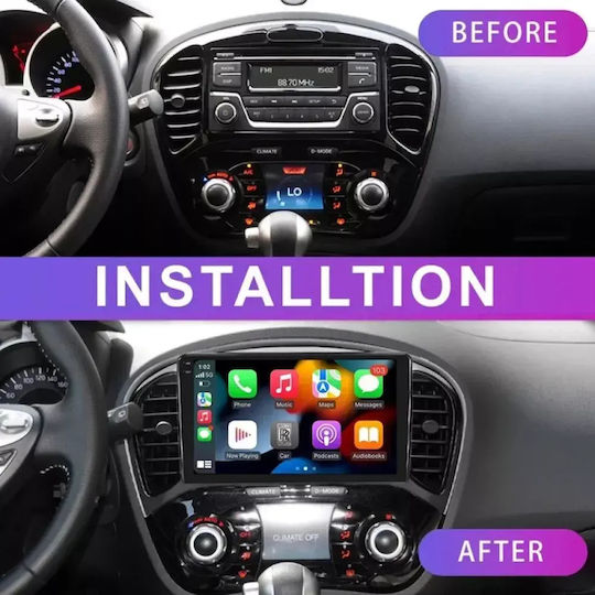 Auto-Audiosystem Für Nissan Juke 2009-2020 (Bluetooth/USB/Eingebautes Wi-Fi / GPS / Apple CarPlay / Android Auto) Mit 9 Zoll Touchscreen