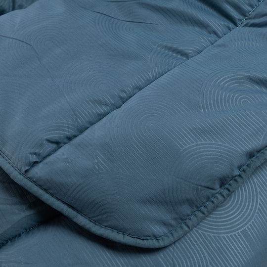 Πάπλωμα Μονό με Γέμιση Microfiber 150x210εκ. Petrol 300 GSM