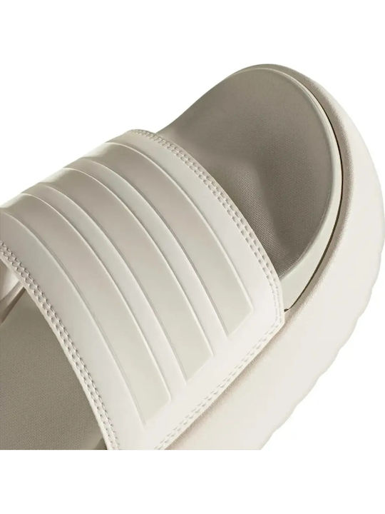 Adilette Slides Slides με Πλατφόρμα σε Μπεζ Χρώμα