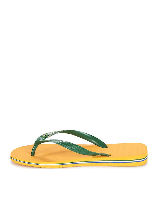 Kinder Flip Flops Grün Brasil Logo