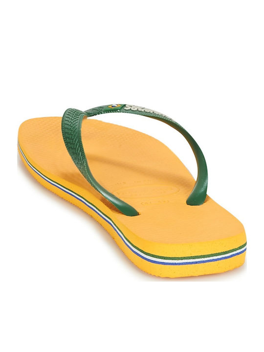 Kinder Flip Flops Grün Brasil Logo