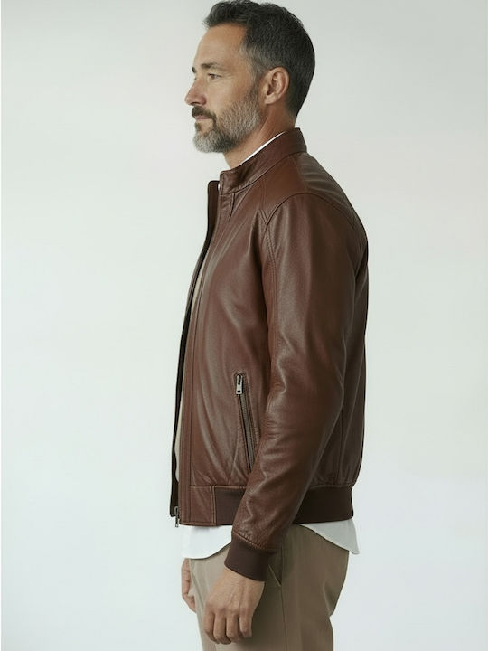 Кожено Яке Cognac Brown
