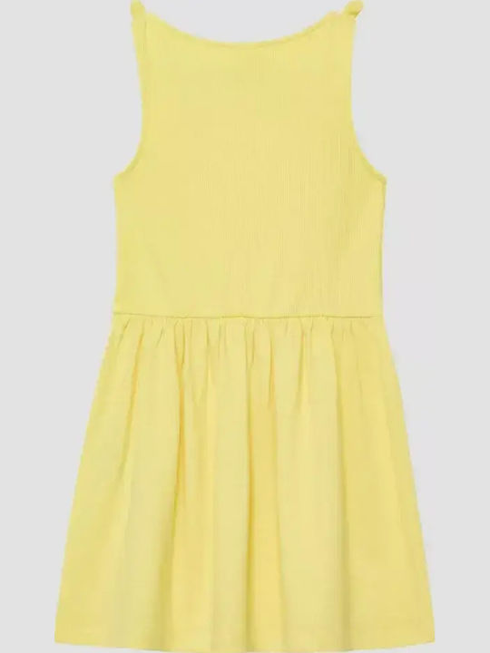 Kids Dress Sleeveless Yellow