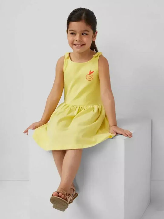 Kids Dress Sleeveless Yellow