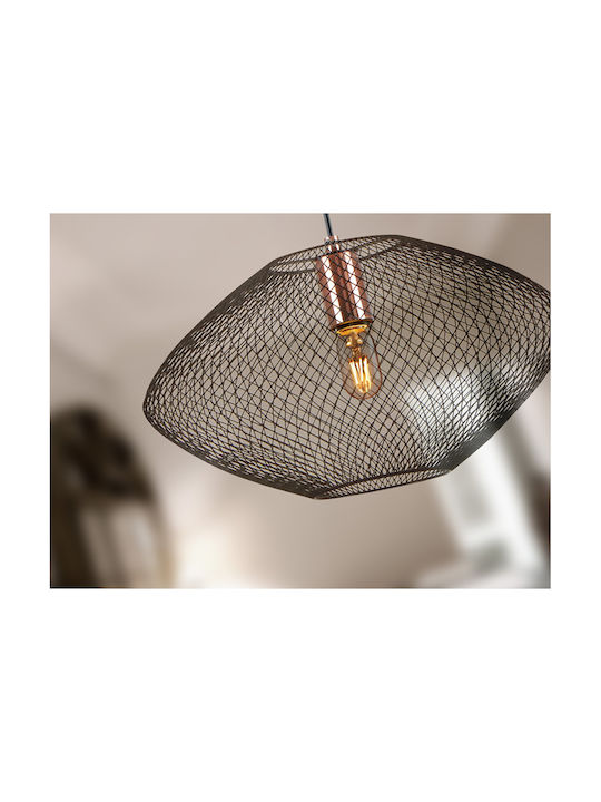 Adjustable Black Grid Pendant Ceiling Light with E27 Socket