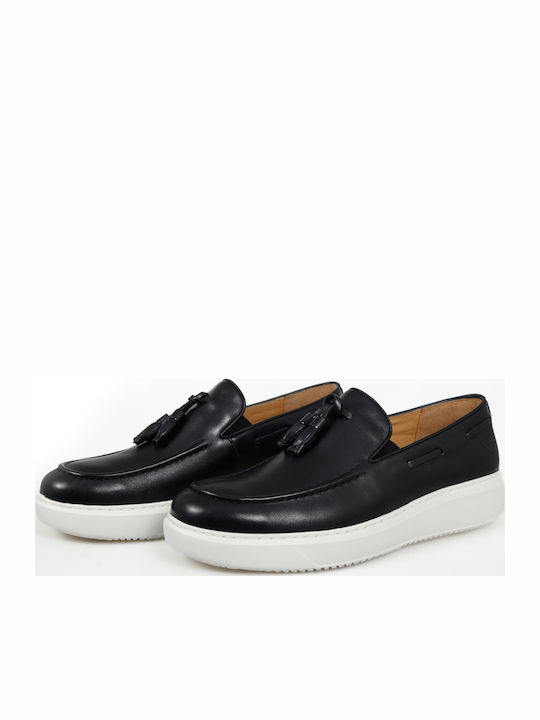 Δερμάτινα Ανδρικά Loafers σε Μαύρο Χρώμα