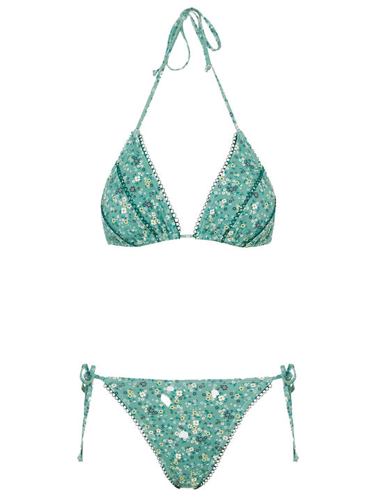Bikini Slip with Laces Turquoise FBL013 122 16B Green Lake