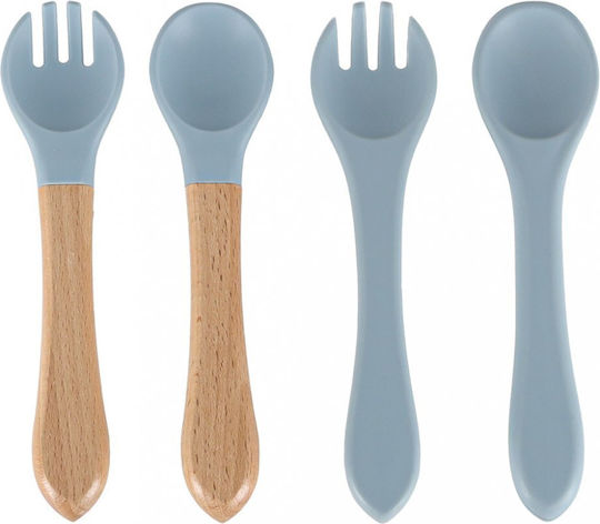 ikonka ikonka Baby- und Kinder-Essgeschirr aus Blauem Silikon 3er Set