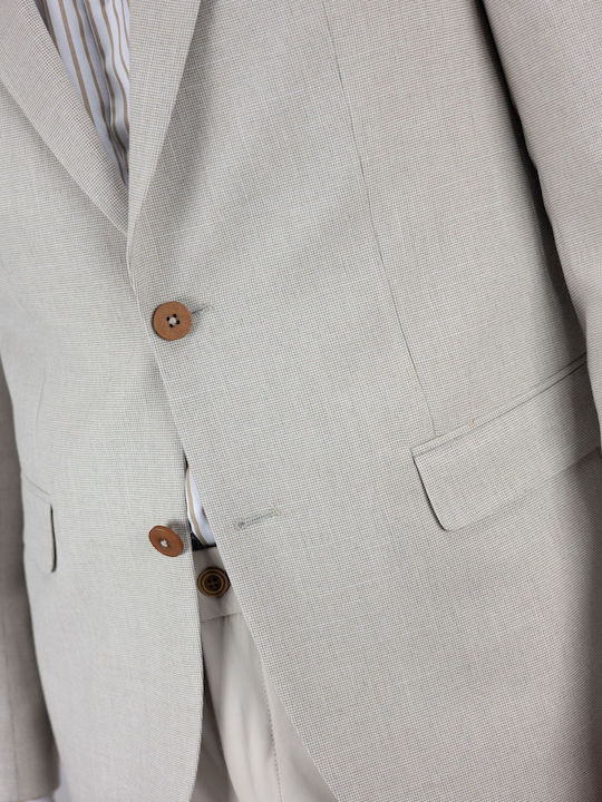 Herrenanzugjacken mit Regelmäßiger Passform Beige