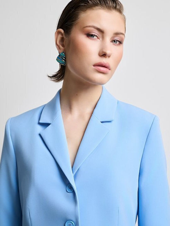 Desiree Langes Damen Tailliertes Blazer Hellblau