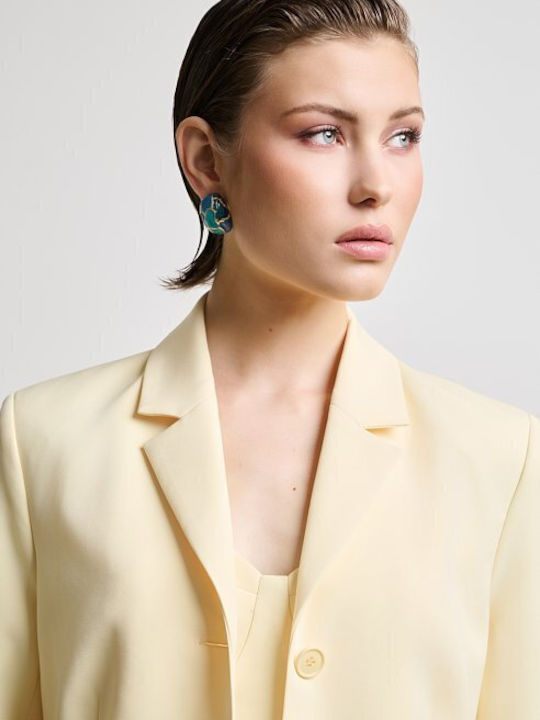 Desiree Langes Damen Tailliertes Blazer Gelb
