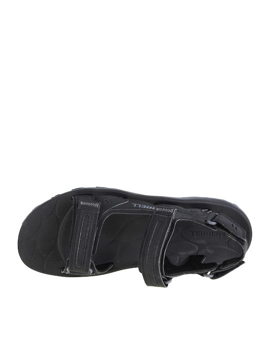 Leder Herrensandalen in Schwarz Farbe
