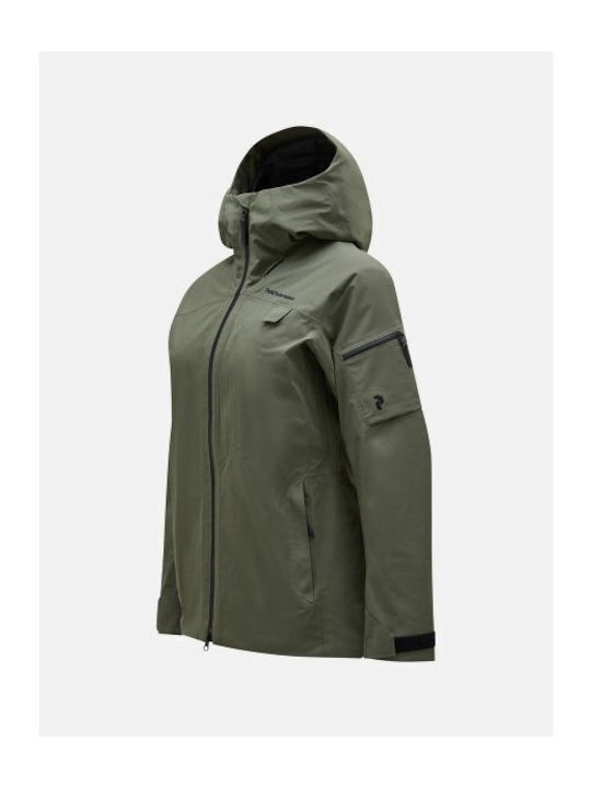 Peak Performance G79066020-48C Дамско Яке Gore-Tex за Ски и Сноуборд Зелено