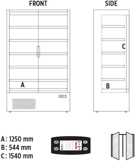 Alfa Frost Vitrină Frigorifică Self-Service 1292lt