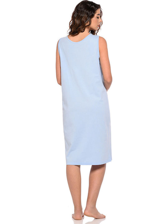 Clio Lingerie Maternity And Breastfeeding Nightgown Light Blue
