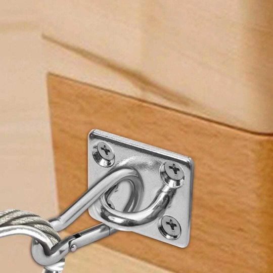Γάντζος Οροφής Πλάκα Στήριξης Inox