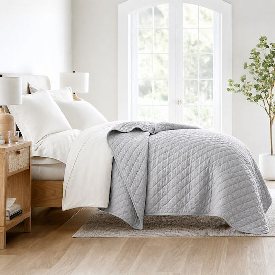 Astron Italy Hotel Bedspread Queen Size M240xP220cm Gray