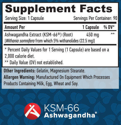 Haya Labs Ашваганда Ksm-66 90 капсули
