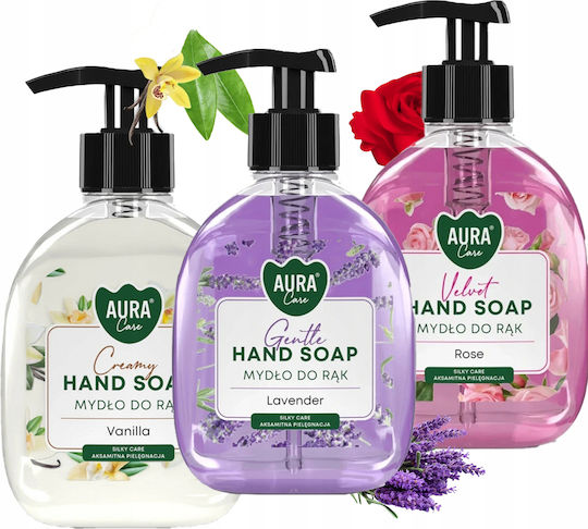 Aura Greca Gel De Duș Cu Glicerină Și Miros De Lavandă 3x300ml