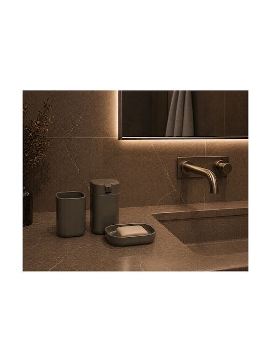 MRShome Сет Аксесоари За Баня Пластмасови Черни 4 Броя