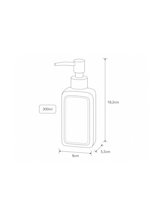 MRShome Dispenser Μεταλλικό Λευκό 300ml