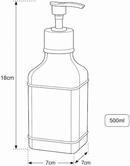 MRShome Glass Transparent Dispenser 500ml