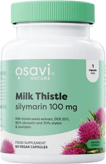 Osavi Milk Thistle Silymarin 100мг 60 вегетариански капсули