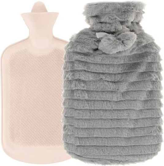 Hot Water Bottle in Gray Color with Cover for General Use 38x20cm 2000ml
