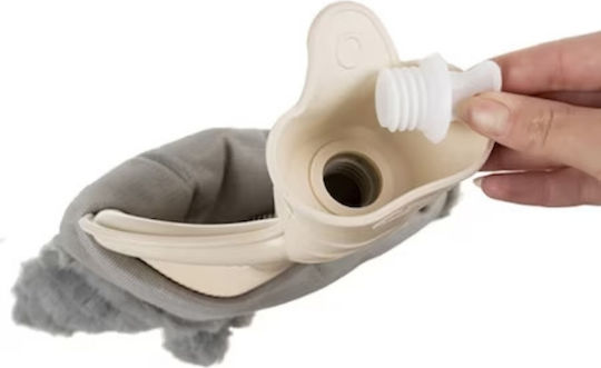 Hot Water Bottle in Gray Color with Cover for General Use 38x20cm 2000ml