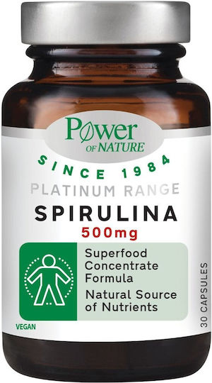 Power Of Nature Platinum Range Spirulina 500mg 30 caps